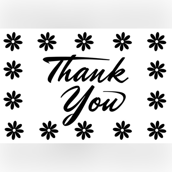 🦋HP🦋 50 Thank You Thermal Labels - Picture 1 of 3